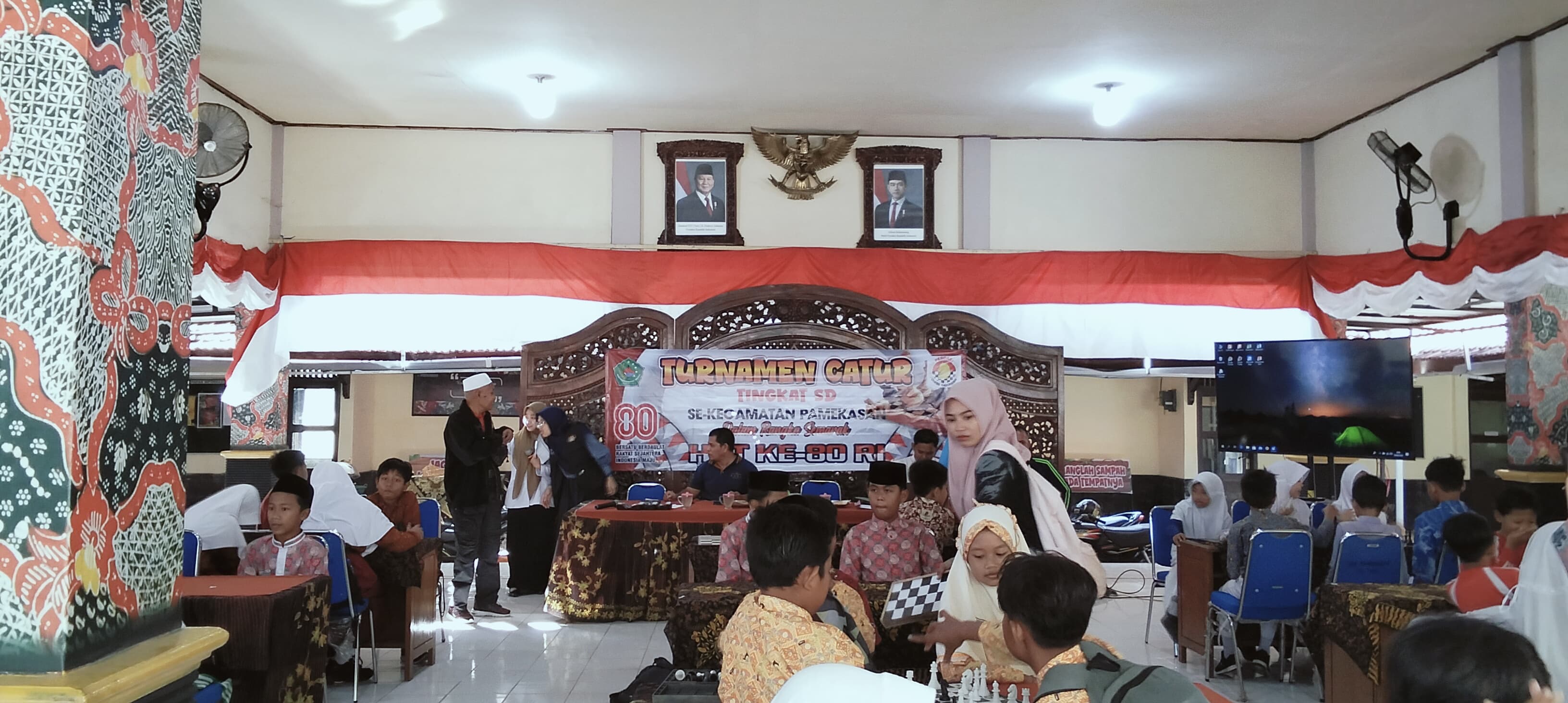 Asyik! Turnamen Catur SD Ramaikan HUT RI ke-80 di Pamekasan, Camat Usul Jadi Budaya Tongkrongan