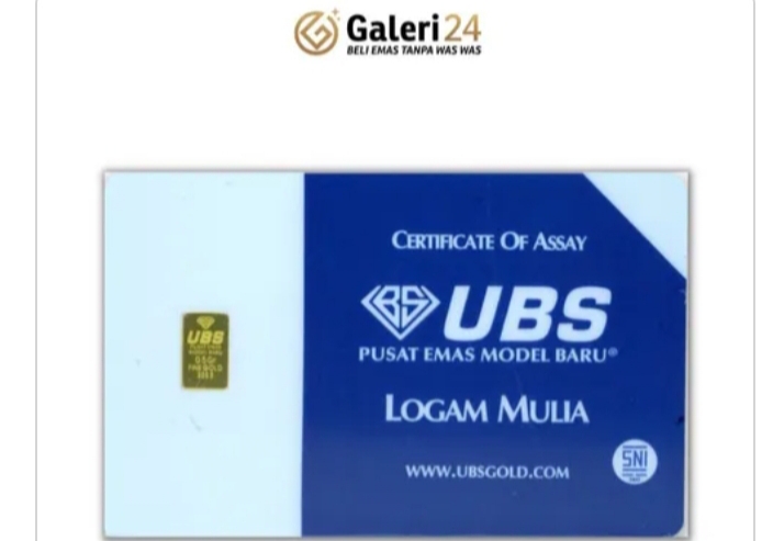 Harga Emas UBS dan Galeri 24 di Pegadaian Hari Ini Stabil, Simak Daftar Lengkapnya