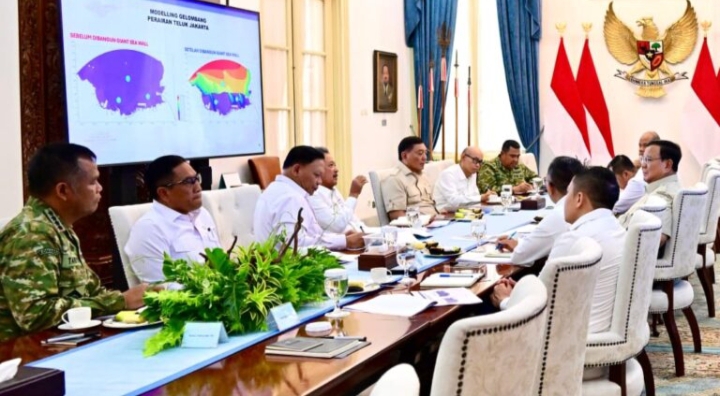 Prabowo Pimpin Ratas, Proyek Giant Sea Wall Pantura Dikebut dengan Sentuhan Riset Kampus