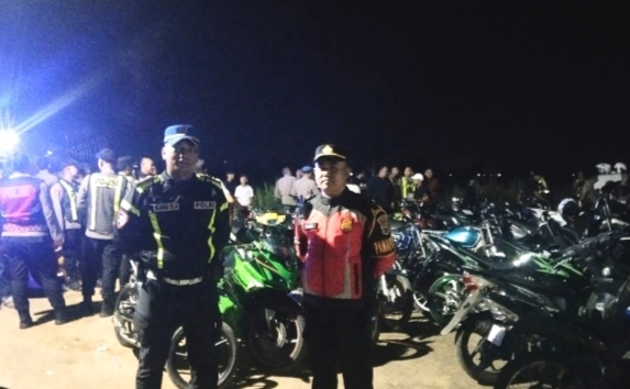 Satlantas Polres Sumenep Sikat 48 Motor Diduga Dipakai Balap Liar di Jalur Bandara Trunojoyo