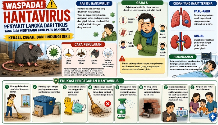 Waspada Hantavirus, Penyakit Langka dari Tikus yang Bisa Menyerang Paru-Paru dan Ginjal