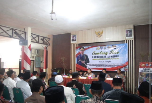Sambung Roso di Rubaru, Kapolresta Sumenep Serap Aspirasi Kades hingga Tokoh Masyarakat